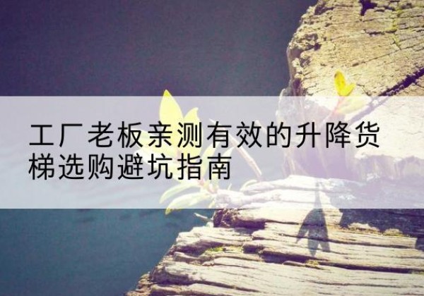 绥江升降货梯怎么选-工厂老板亲测有效的升降货梯选购避坑指南